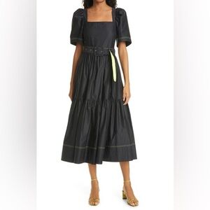 Tanya Taylor Delilah Short Puff-sleeve Dress Size 0